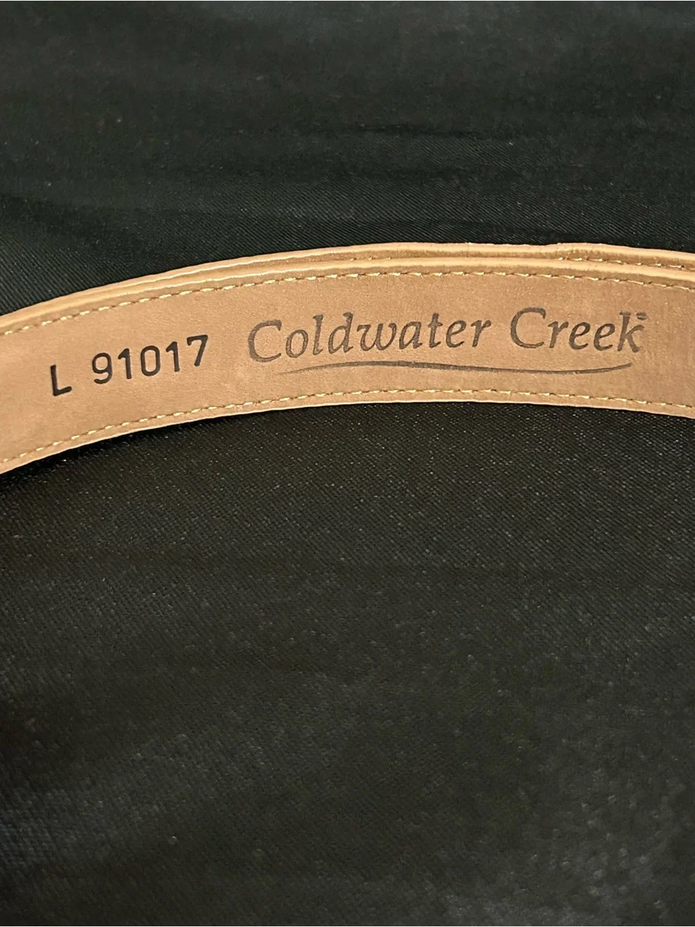 Coldwater Creek 40” Women’s Tan Leather Belt Decorative Silver Buckle